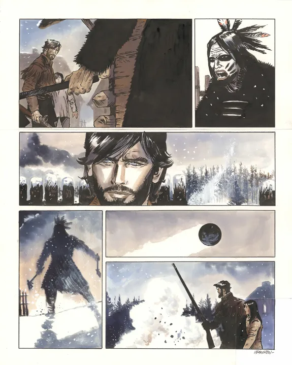 Colored original page, Nouvelle France, Bernard Vrancken