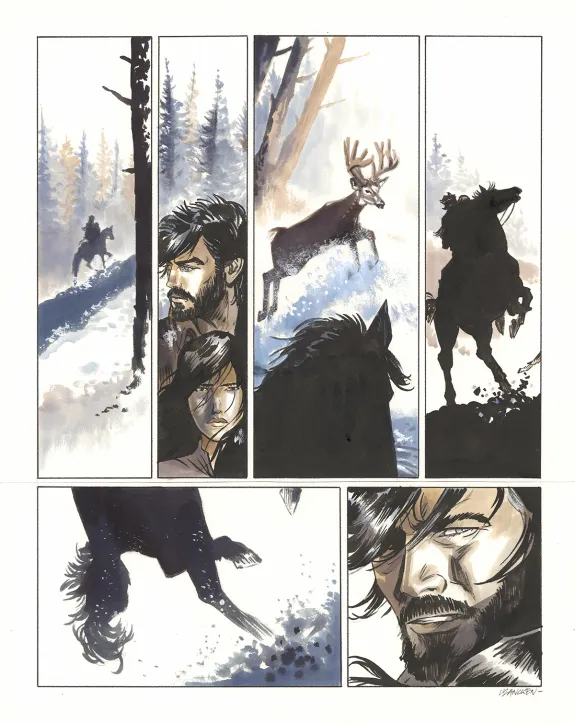 Colored original page, Nouvelle France, Bernard Vrancken