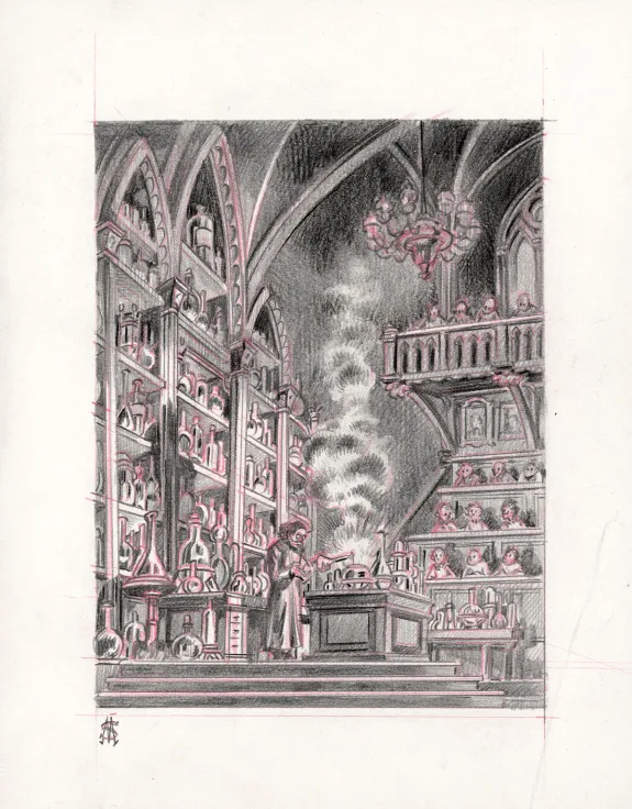 Illustration noir et blanc, Frankenstein, Stan Manoukian