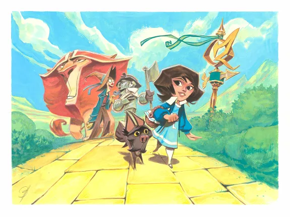 Illustration couleur, Le Magicien d'Oz, Enrique Fernandez