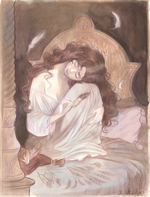 Colored illustration, Hurlevent (Wuthering Heights), Isabella Mazzanti