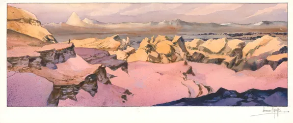 Illustration couleur, Au pied des étoiles, Emmanuel Lepage