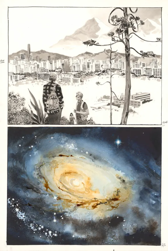 Planche couleur, Au pied des étoiles, Emmanuel Lepage