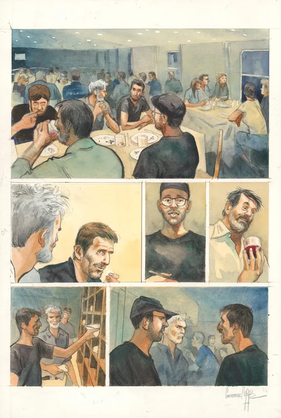 Colored original page, Danser avec le vent, Emmanuel Lepage