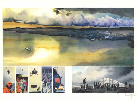Planche couleur, Danser avec le vent, Emmanuel Lepage