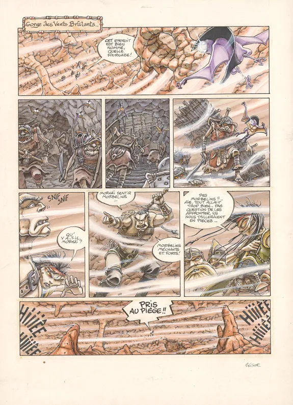 Colored original page, Légendes des Contrées oubliées, La Saison des cendres (T.1), Thierry Ségur