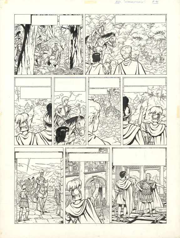 Planche noir et blanc, Alix, Vercingétorix (T.18), Jacques Martin