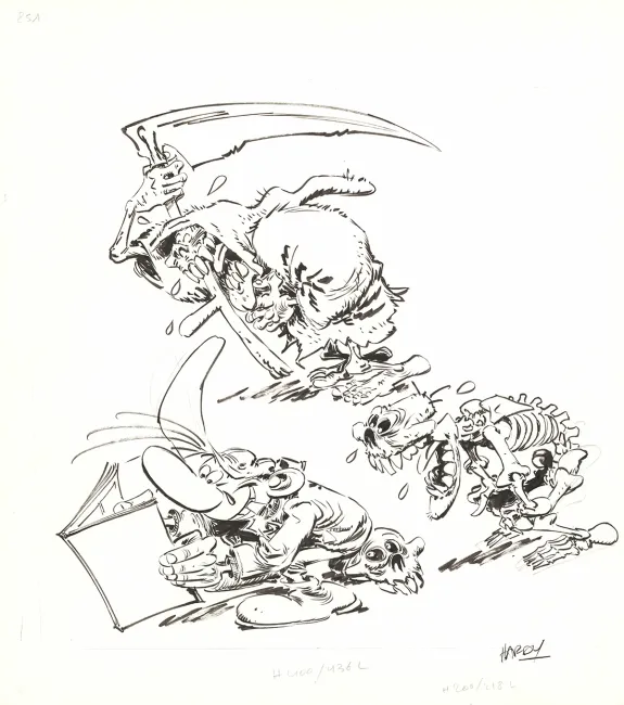 Projet de couverture, Pierre Tombal , Mort de rire (T.20), Marc Hardy