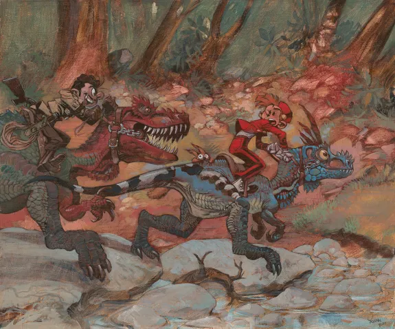 Painting, Spirou et Fantasio,  Yoann