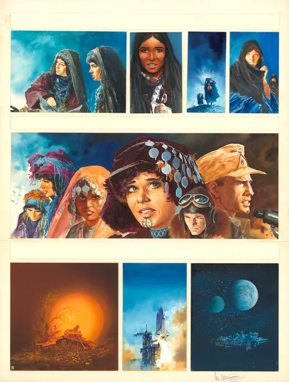 Colored original page, XHG-C3, La terre de mes ancêtres, William Vance