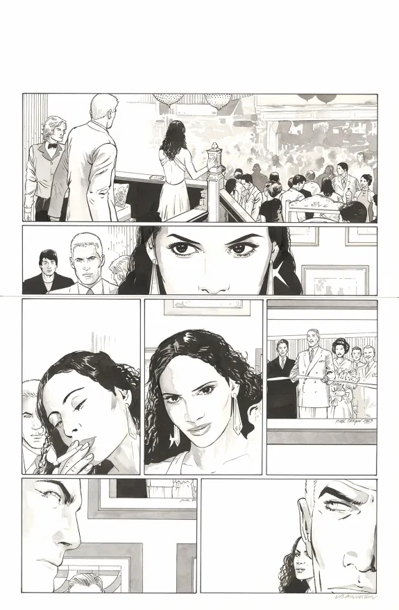 Black and white original page, I.R.$., L'Or de Yamashita (T.13), Bernard Vrancken