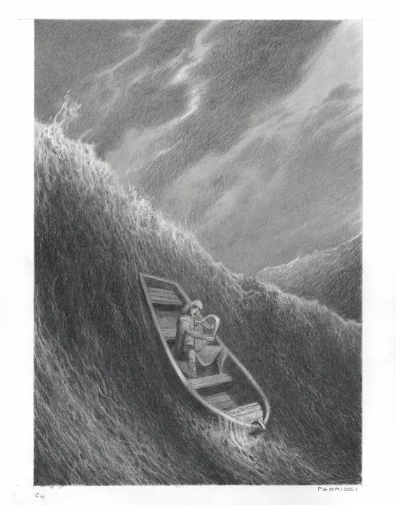 Illustration noir et blanc, Tristan et Iseult, Paul & Gaëtan Brizzi