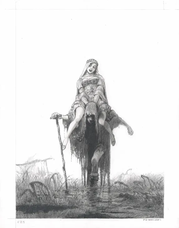 Illustration noir et blanc, Tristan et Iseult, Paul & Gaëtan Brizzi