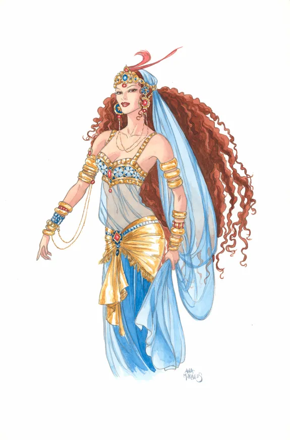 Illustration couleur, Djinn, Ana Miralles