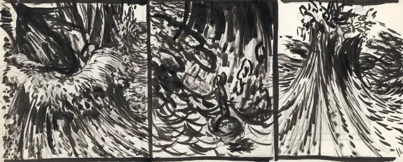 Planche noir et blanc, Corentin, Paul Cuvelier