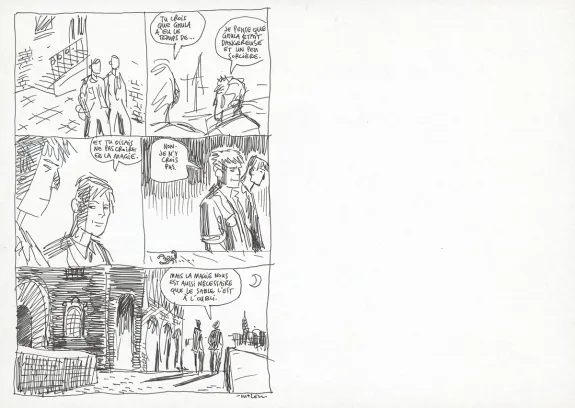 Planche noir et blanc, Les Scorpions du Désert,  Wazem