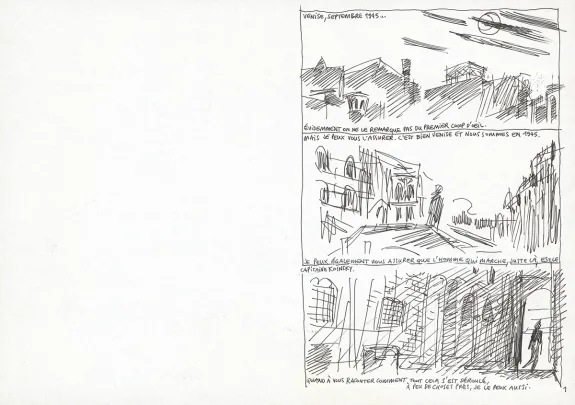 Planche noir et blanc, Les Scorpions du Désert,  Wazem