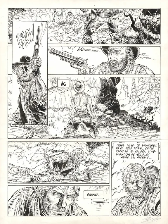 Planche noir et blanc, Durango, Sans pitié (T.13), Yves Swolfs