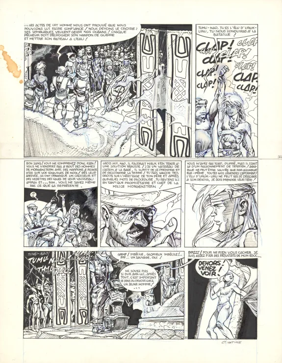 Black and white original page, Aquablue, Aquablue (T.1), Olivier Vatine