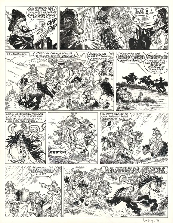 Black and white original page, Percevan, Le Maître des étoiles (T.10), Philippe Luguy