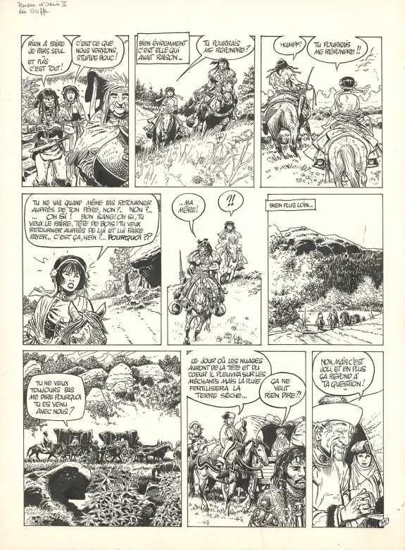 Planche noir et blanc, Poupée d'ivoire, La Griffe de bronze (T.2),  Franz