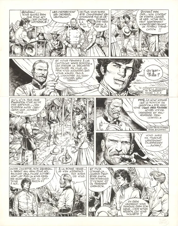 Planche noir et blanc, La Jeunesse de Blueberry, La solution Pinkerton (T.10), Michel Blanc-Dumont