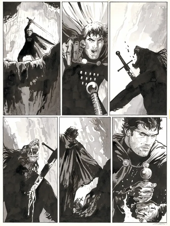 Planche noir et blanc, H.ELL, La Mort, sous toutes les formes (T.1), Bernard Vrancken