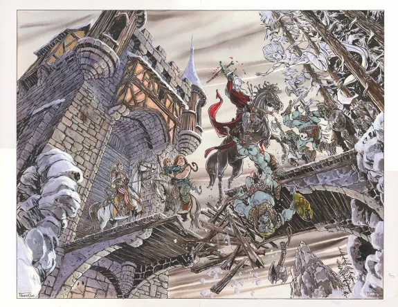 Illustration couleur, Gorn, Tiburce Oger