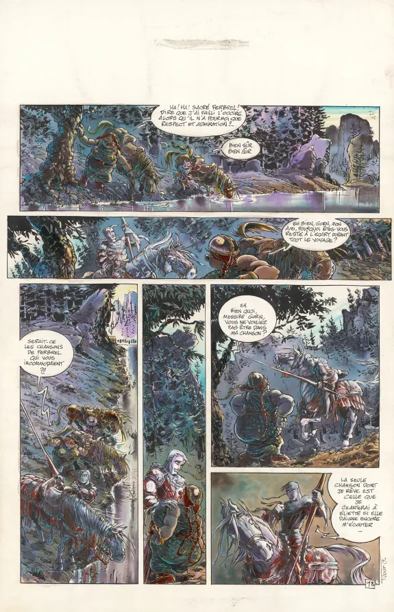 Planche couleur, Gorn, La danse des damnés (T.3), Tiburce Oger