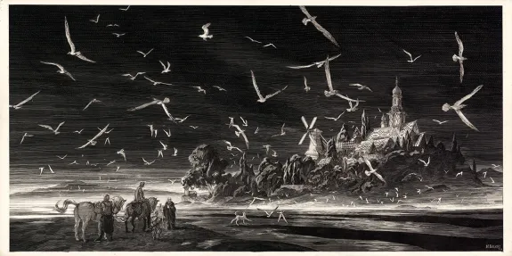 Black and white illustration, Nicolas Delort