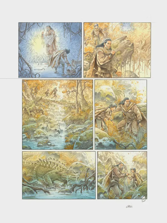 Colored original page, Les Hautes Herbes,  Grun