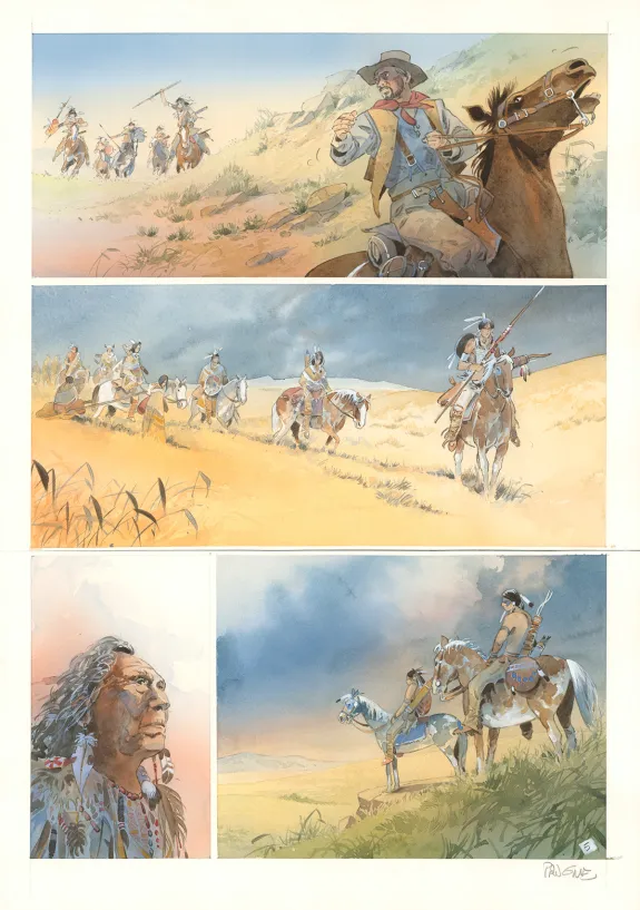 Planche couleur, Cheyenne, Patrick Prugne