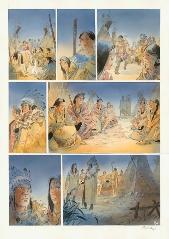 Planche couleur, Cheyenne, Patrick Prugne