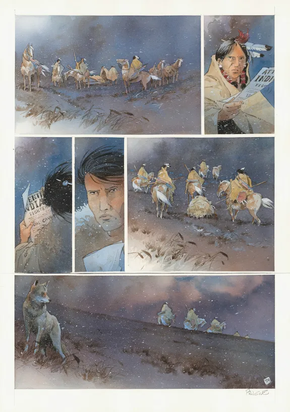 Planche couleur, Cheyenne, Patrick Prugne