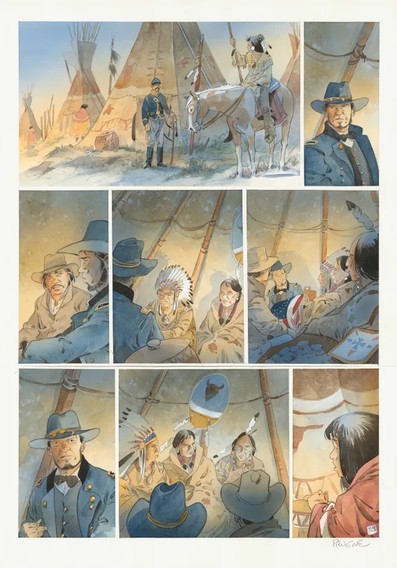 Planche couleur, Cheyenne, Patrick Prugne