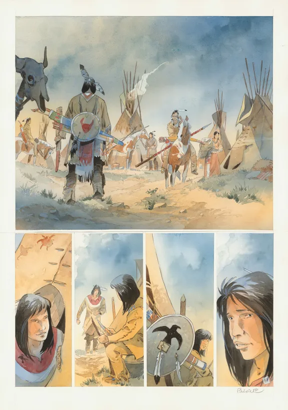 Planche couleur, Cheyenne, Patrick Prugne