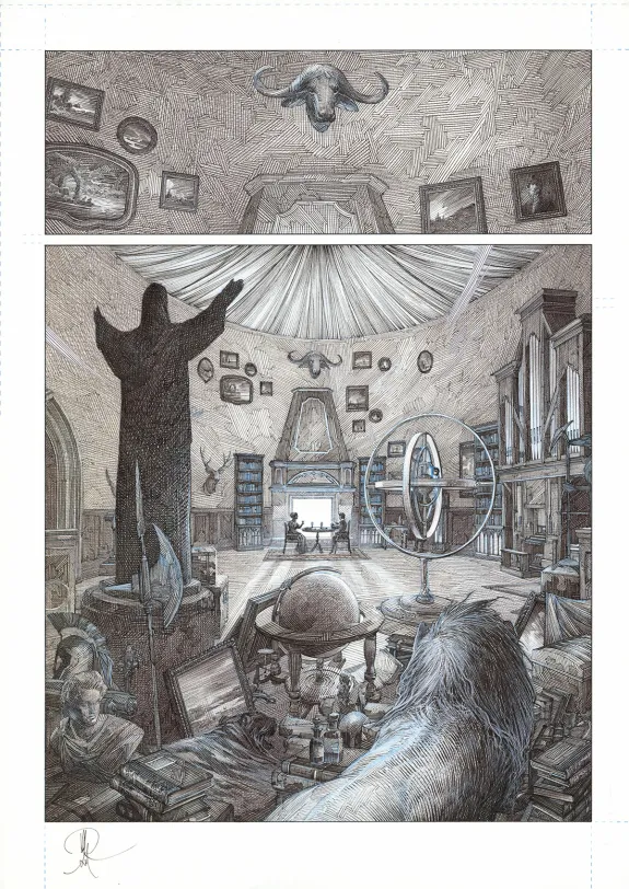 Planche noir et blanc, La Mort vivante, Alberto Varanda