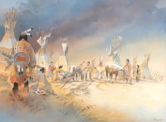 Illustration couleur, Cheyenne, Patrick Prugne