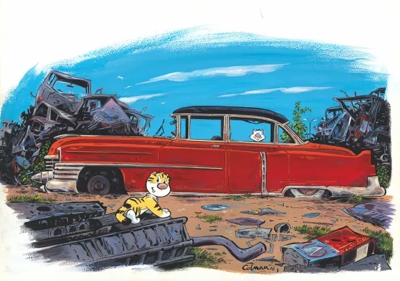 Colored illustration, Billy the Cat, Stephan Colman