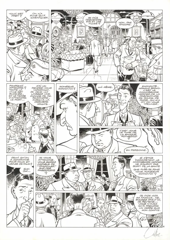 Black and white original page, Il Était une fois en France, Le Vol noir des corbeaux (T.2), Sylvain Vallée