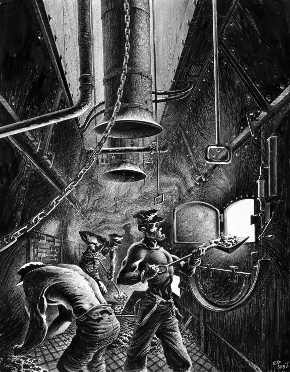 Black and white illustration,  Riff Reb's