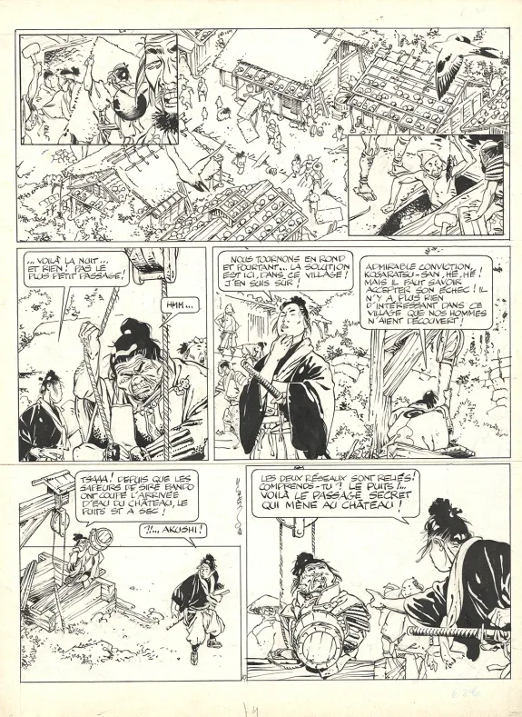 Black and white original page, Kogaratsu, Le Dos du tigre (T.4), Marc Michetz