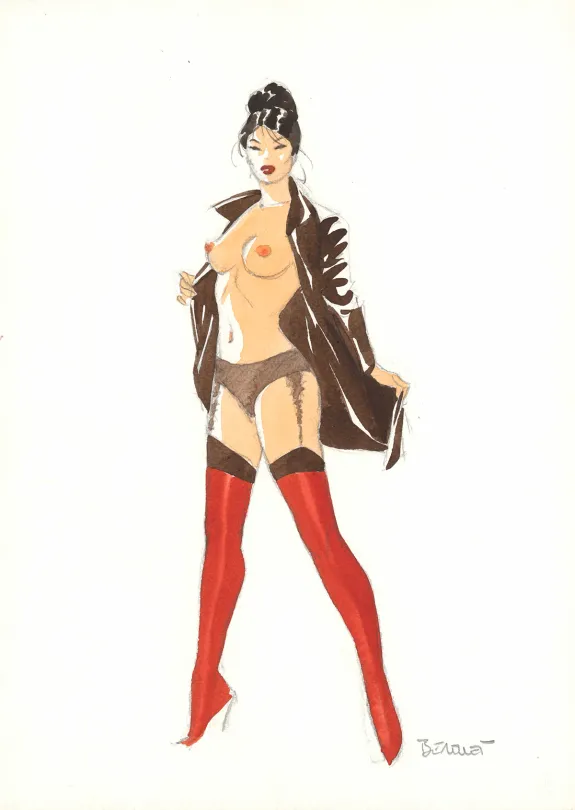 Illustration couleur, Pin-Up, Philippe Berthet