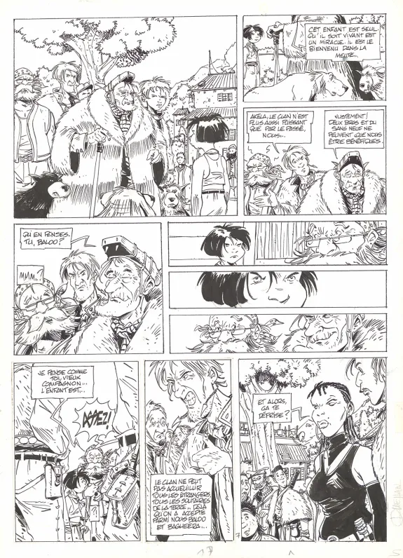 Black and white original page, Petit d'homme, L'Éveil (T.1), Marc N'Guessan