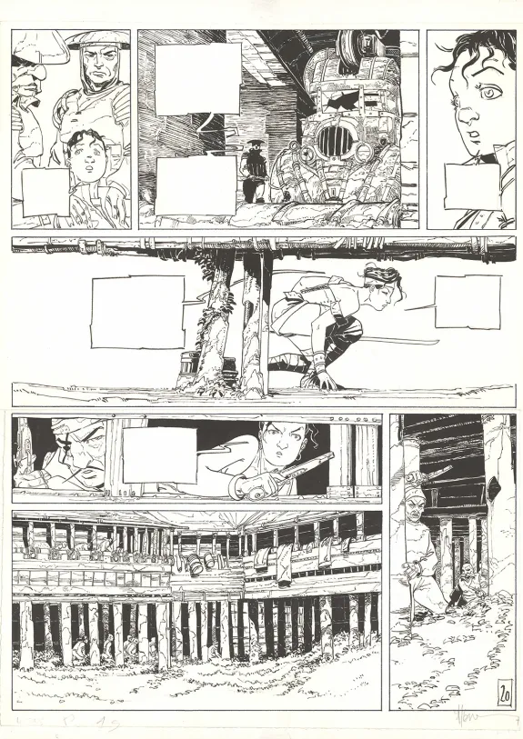 Black and white original page, Hispanola, Viky (T.3), Fabrice Meddour