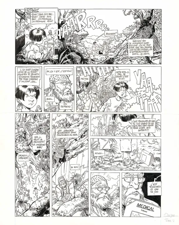 Black and white original page, Petit d'homme, Secret (T.2), Marc N'Guessan