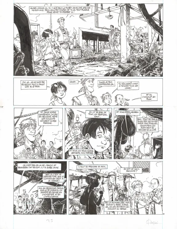 Black and white original page, Petit d'homme, Secret (T.2), Marc N'Guessan