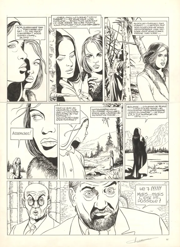 Black and white original page, Sang-de-Lune, Sang-De-Lune (T.1), Viviane Nicaise