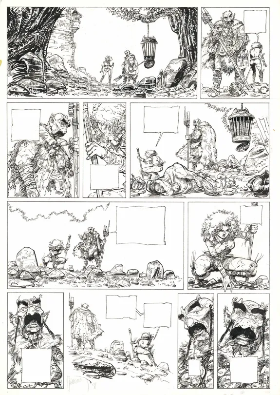 Black and white original page, Le Temps des cendres, Avant tout (T.1), Fabrice Meddour