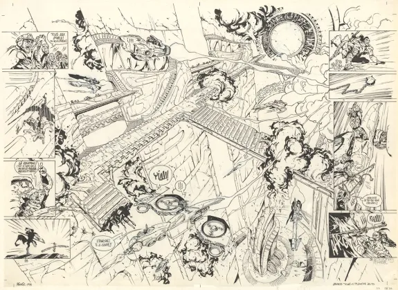 Black and white original page, Arkeod, Lapsid Ex Illis (T.1), Nicolas Mitric